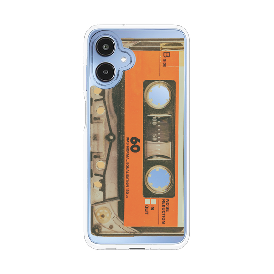 スリムプロテクションケース［ RETORO CASSETTE TAPE - Skeleton Orange ］