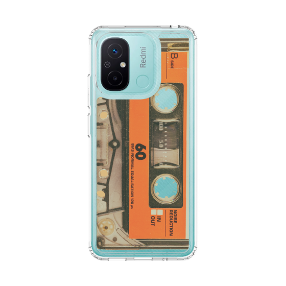 スリムプロテクションケース［ RETORO CASSETTE TAPE - Skeleton Orange ］