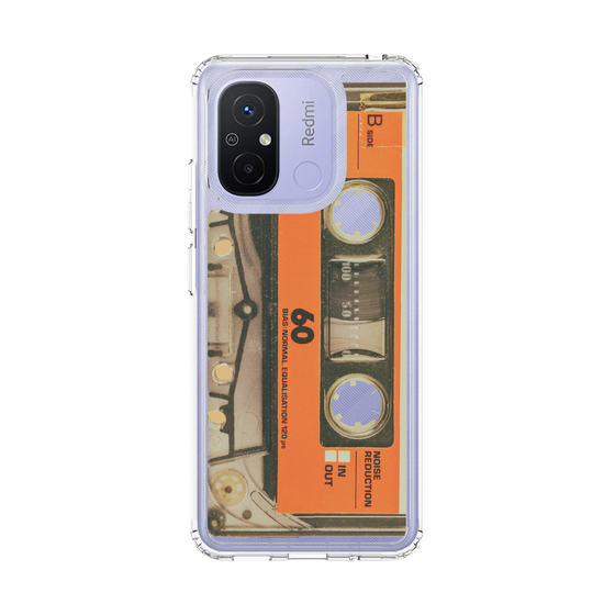 スリムプロテクションケース［ RETORO CASSETTE TAPE - Skeleton Orange ］