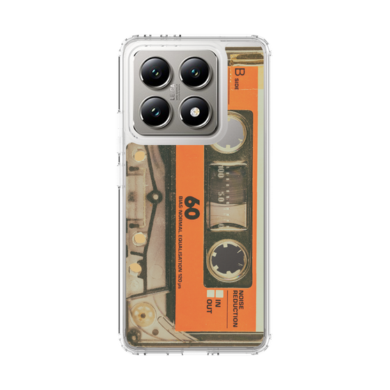 スリムプロテクションケース［ RETORO CASSETTE TAPE - Skeleton Orange ］