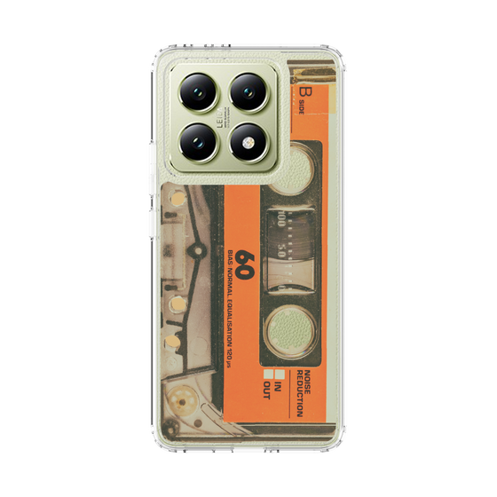スリムプロテクションケース［ RETORO CASSETTE TAPE - Skeleton Orange ］