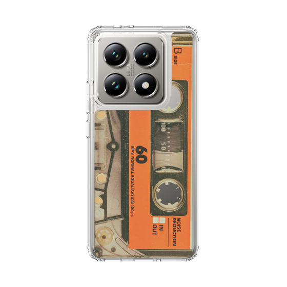スリムプロテクションケース［ RETORO CASSETTE TAPE - Skeleton Orange ］