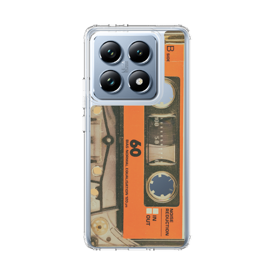 スリムプロテクションケース［ RETORO CASSETTE TAPE - Skeleton Orange ］