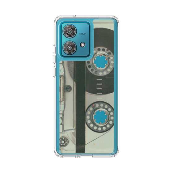 スリムプロテクションケース［ RETORO CASSETTE TAPE - Skeleton Blue ］
