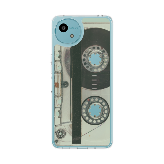 スリムプロテクションケース［ RETORO CASSETTE TAPE - Skeleton Blue ］