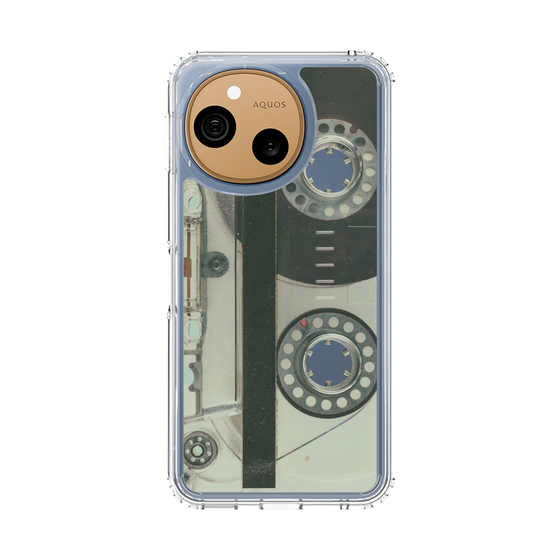 スリムプロテクションケース［ RETORO CASSETTE TAPE - Skeleton Blue ］