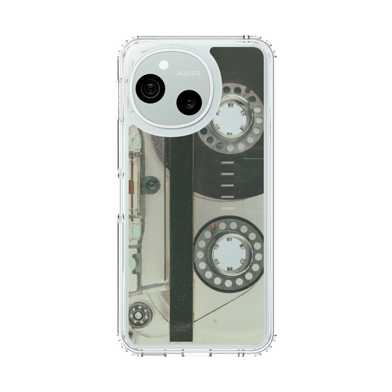 スリムプロテクションケース［ RETORO CASSETTE TAPE - Skeleton Blue ］