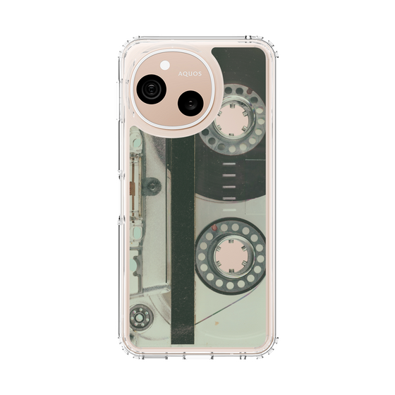 スリムプロテクションケース［ RETORO CASSETTE TAPE - Skeleton Blue ］