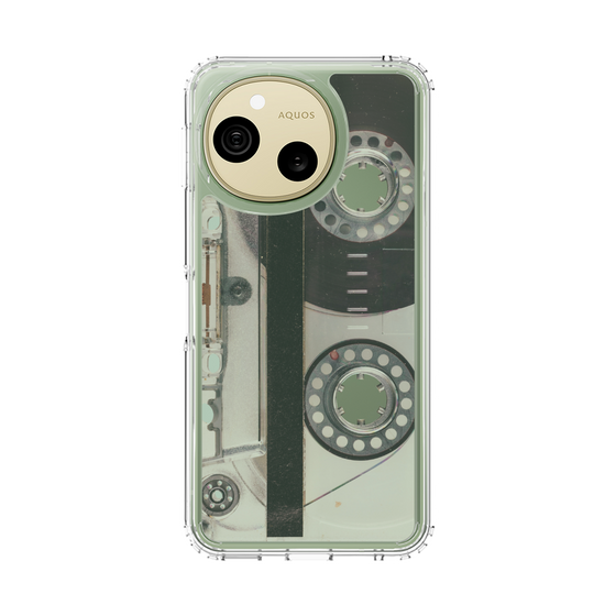 スリムプロテクションケース［ RETORO CASSETTE TAPE - Skeleton Blue ］