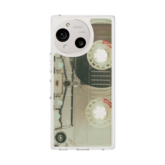 スリムプロテクションケース［ RETORO CASSETTE TAPE - Skeleton Red ］