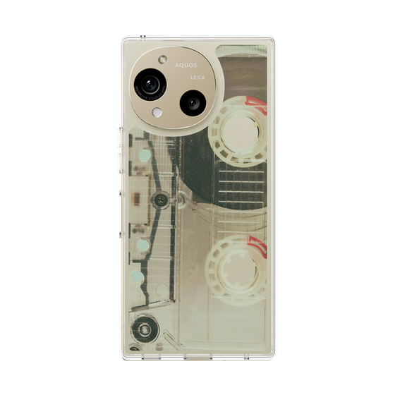 スリムプロテクションケース［ RETORO CASSETTE TAPE - Skeleton Red ］