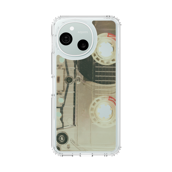 スリムプロテクションケース［ RETORO CASSETTE TAPE - Skeleton Red ］