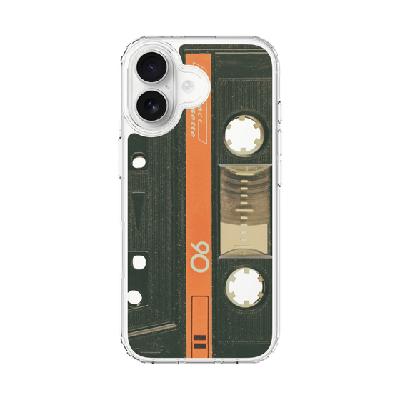 スリムプロテクションケース［ RETORO CASSETTE TAPE - Opacity Black ］