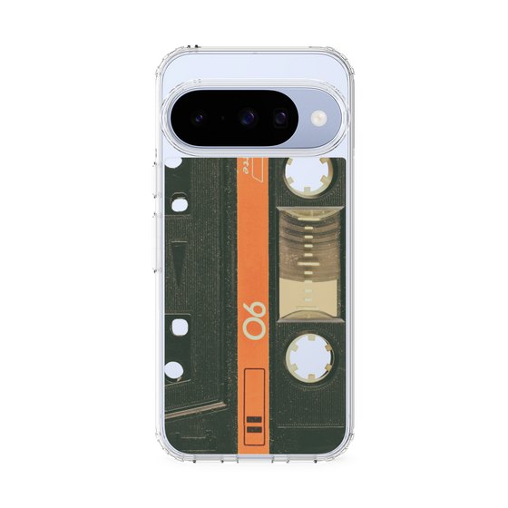 スリムプロテクションケース［ RETORO CASSETTE TAPE - Opacity Black ］