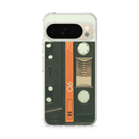 スリムプロテクションケース［ RETORO CASSETTE TAPE - Opacity Black ］