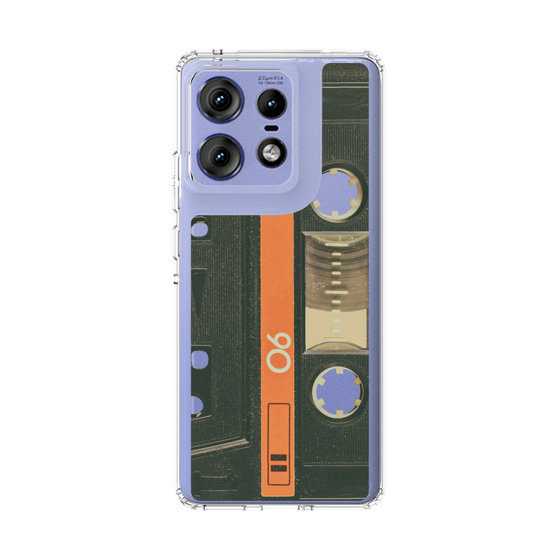 スリムプロテクションケース［ RETORO CASSETTE TAPE - Opacity Black ］