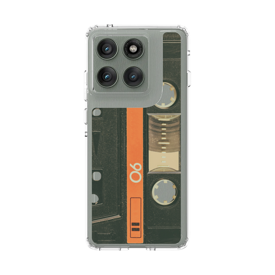 スリムプロテクションケース［ RETORO CASSETTE TAPE - Opacity Black ］