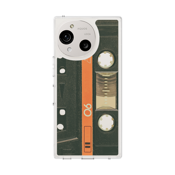 スリムプロテクションケース［ RETORO CASSETTE TAPE - Opacity Black ］