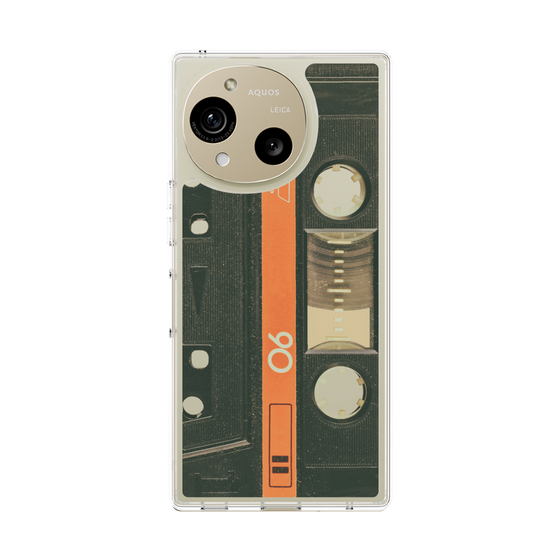 スリムプロテクションケース［ RETORO CASSETTE TAPE - Opacity Black ］
