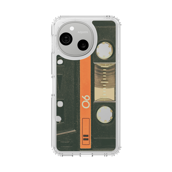 スリムプロテクションケース［ RETORO CASSETTE TAPE - Opacity Black ］