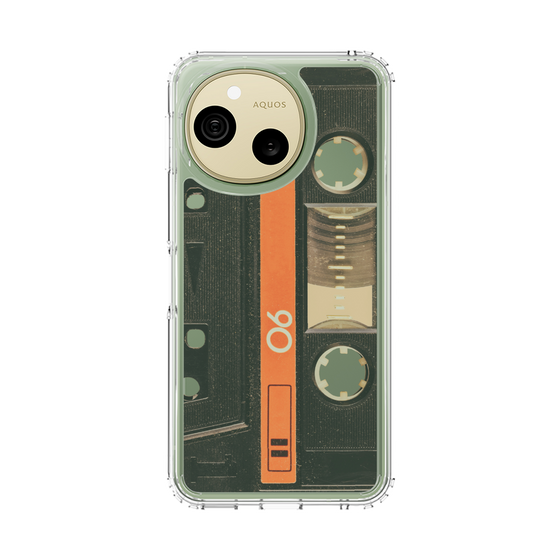 スリムプロテクションケース［ RETORO CASSETTE TAPE - Opacity Black ］