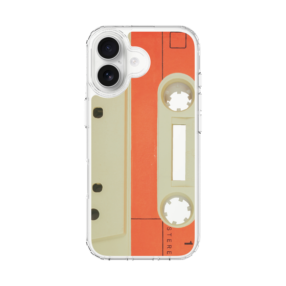 スリムプロテクションケース［ RETORO CASSETTE TAPE - Opacity White ］