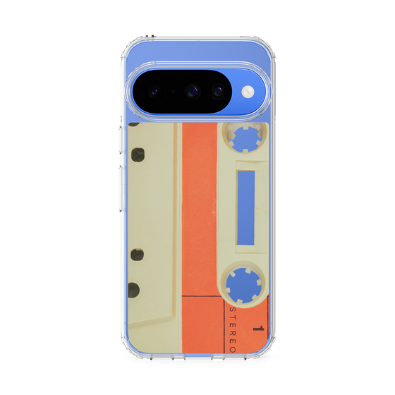 スリムプロテクションケース［ RETORO CASSETTE TAPE - Opacity White ］