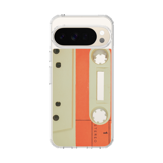 スリムプロテクションケース［ RETORO CASSETTE TAPE - Opacity White ］