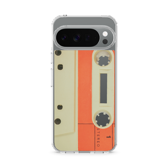 スリムプロテクションケース［ RETORO CASSETTE TAPE - Opacity White ］