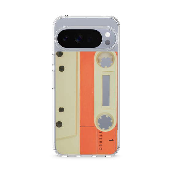 スリムプロテクションケース［ RETORO CASSETTE TAPE - Opacity White ］