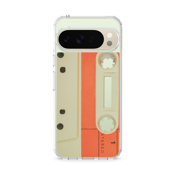スリムプロテクションケース［ RETORO CASSETTE TAPE - Opacity White ］