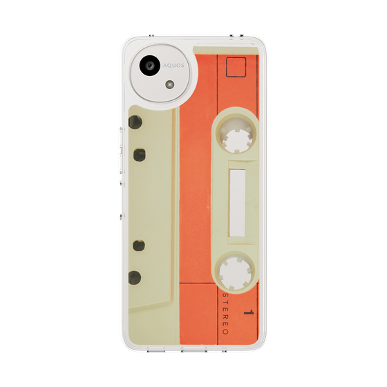 スリムプロテクションケース［ RETORO CASSETTE TAPE - Opacity White ］