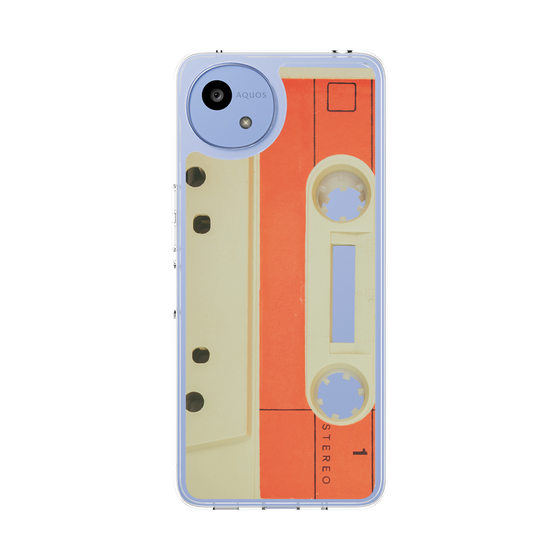 スリムプロテクションケース［ RETORO CASSETTE TAPE - Opacity White ］