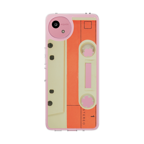スリムプロテクションケース［ RETORO CASSETTE TAPE - Opacity White ］