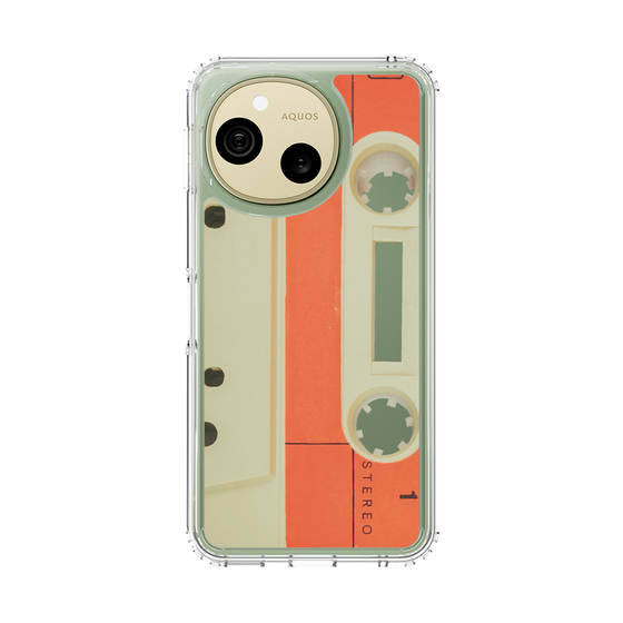 スリムプロテクションケース［ RETORO CASSETTE TAPE - Opacity White ］