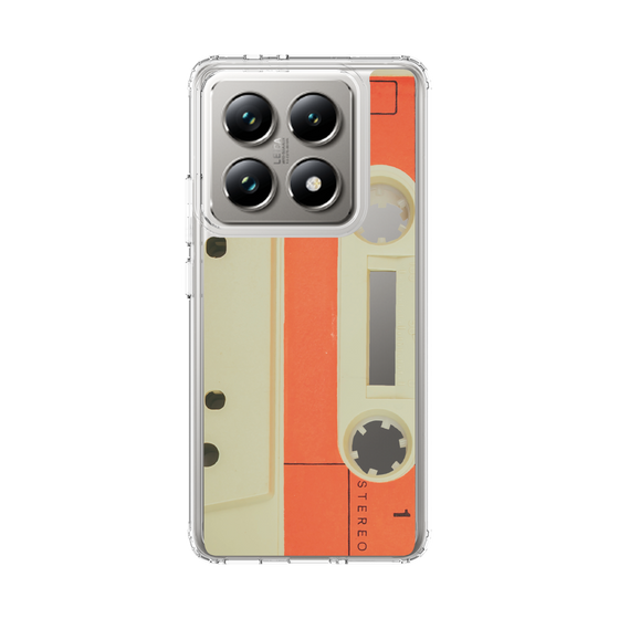 スリムプロテクションケース［ RETORO CASSETTE TAPE - Opacity White ］