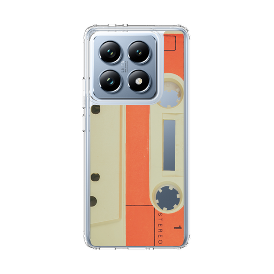 スリムプロテクションケース［ RETORO CASSETTE TAPE - Opacity White ］