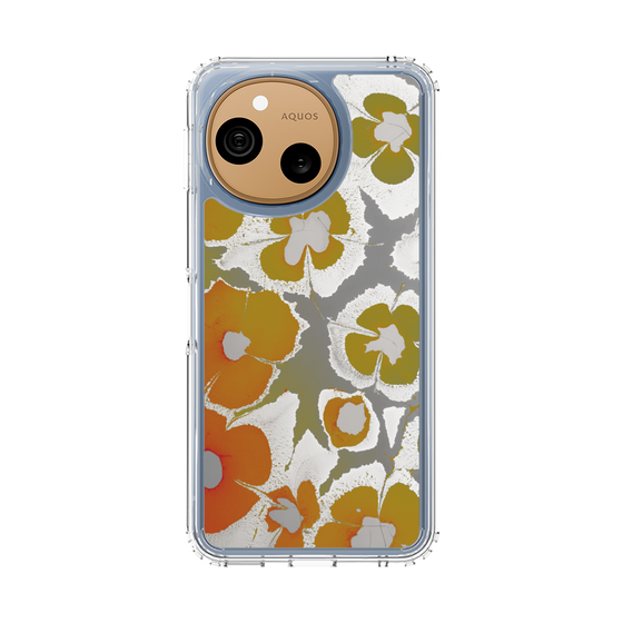 スリムプロテクションケース［ y2k(Year2000) - Flower - Yellow Gray ］