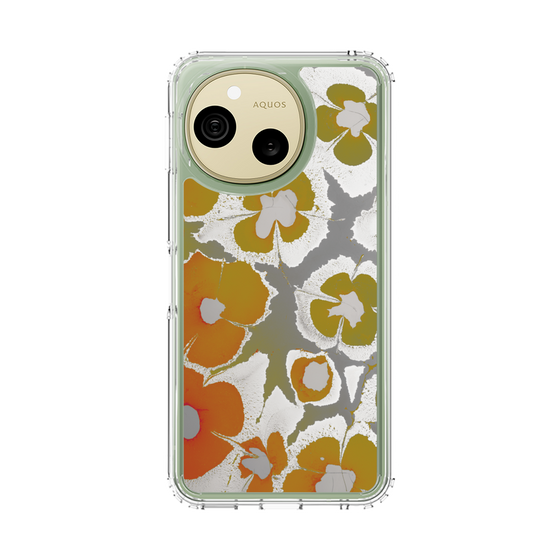 スリムプロテクションケース［ y2k(Year2000) - Flower - Yellow Gray ］