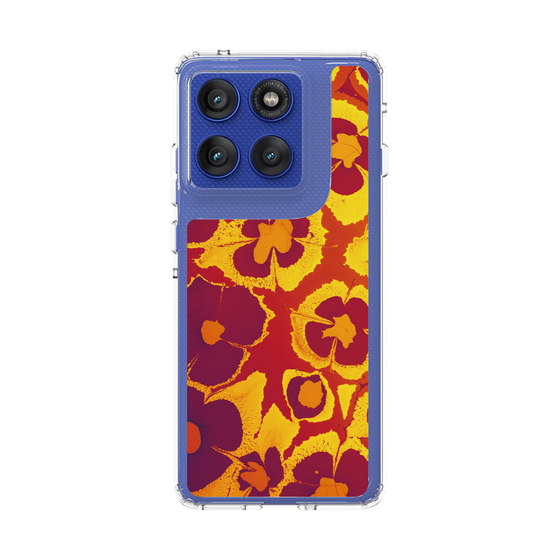 スリムプロテクションケース［ y2k(Year2000) - Flower - Orange purple ］