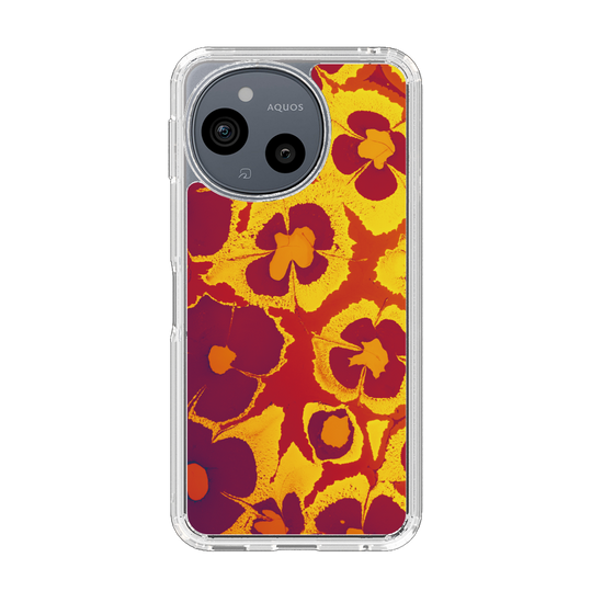 スリムプロテクションケース［ y2k(Year2000) - Flower - Orange purple ］