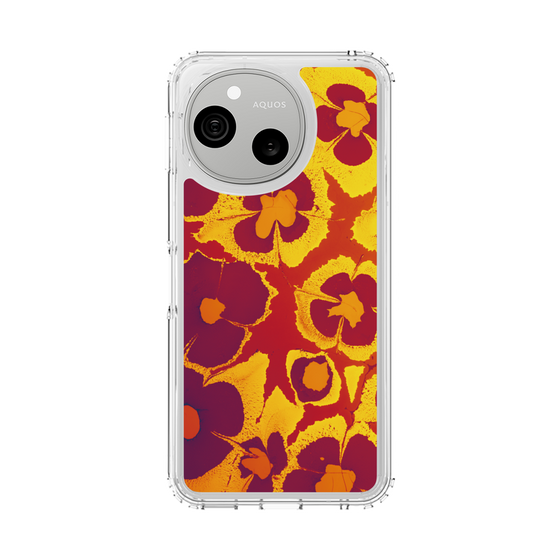 スリムプロテクションケース［ y2k(Year2000) - Flower - Orange purple ］