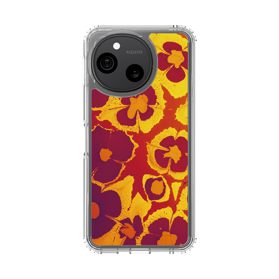 スリムプロテクションケース［ y2k(Year2000) - Flower - Orange purple ］