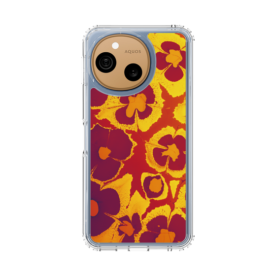 スリムプロテクションケース［ y2k(Year2000) - Flower - Orange purple ］
