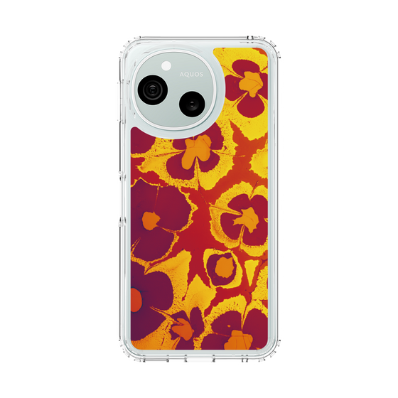 スリムプロテクションケース［ y2k(Year2000) - Flower - Orange purple ］