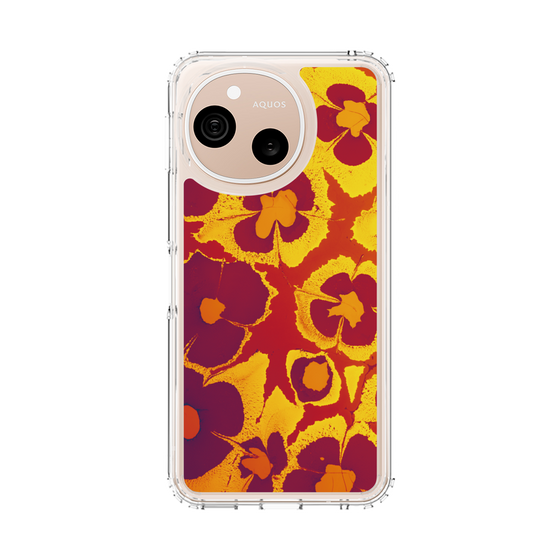 スリムプロテクションケース［ y2k(Year2000) - Flower - Orange purple ］