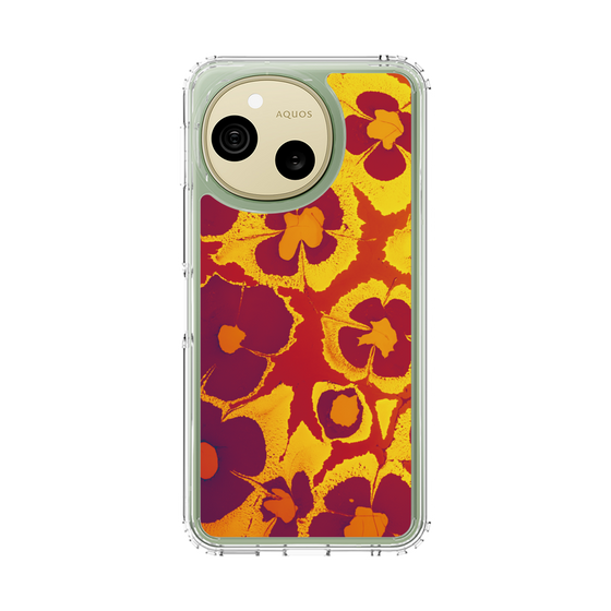 スリムプロテクションケース［ y2k(Year2000) - Flower - Orange purple ］