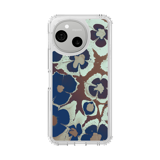 スリムプロテクションケース［ y2k(Year2000) - Flower - Brown Navy ］