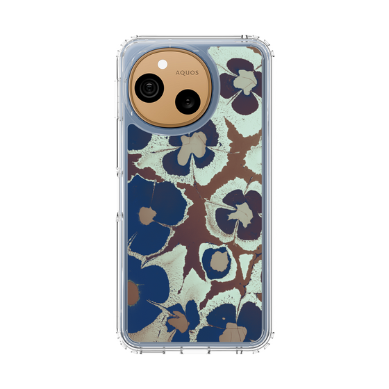 スリムプロテクションケース［ y2k(Year2000) - Flower - Brown Navy ］