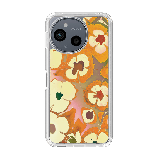 スリムプロテクションケース［ y2k(Year2000) - Flower - Orange Pink ］